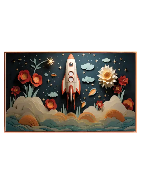 Playful Rocket Adventure Plakat