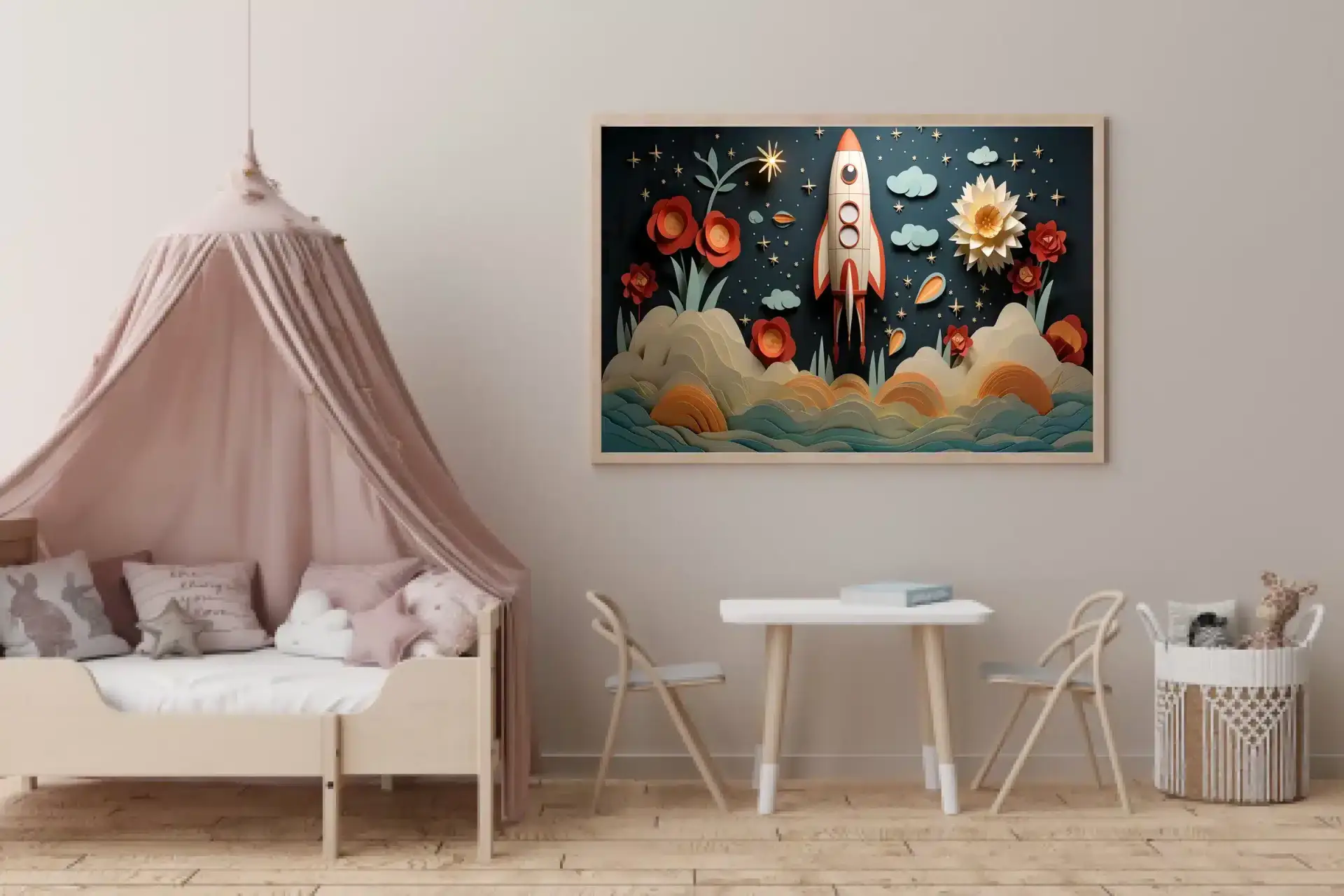 Playful Rocket Adventure Plakat