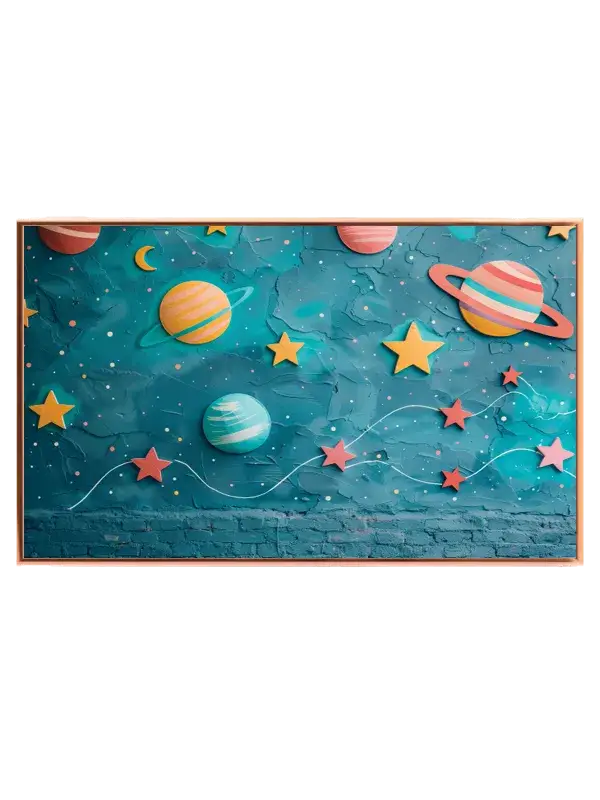 Playful Planets And Stars Plakat