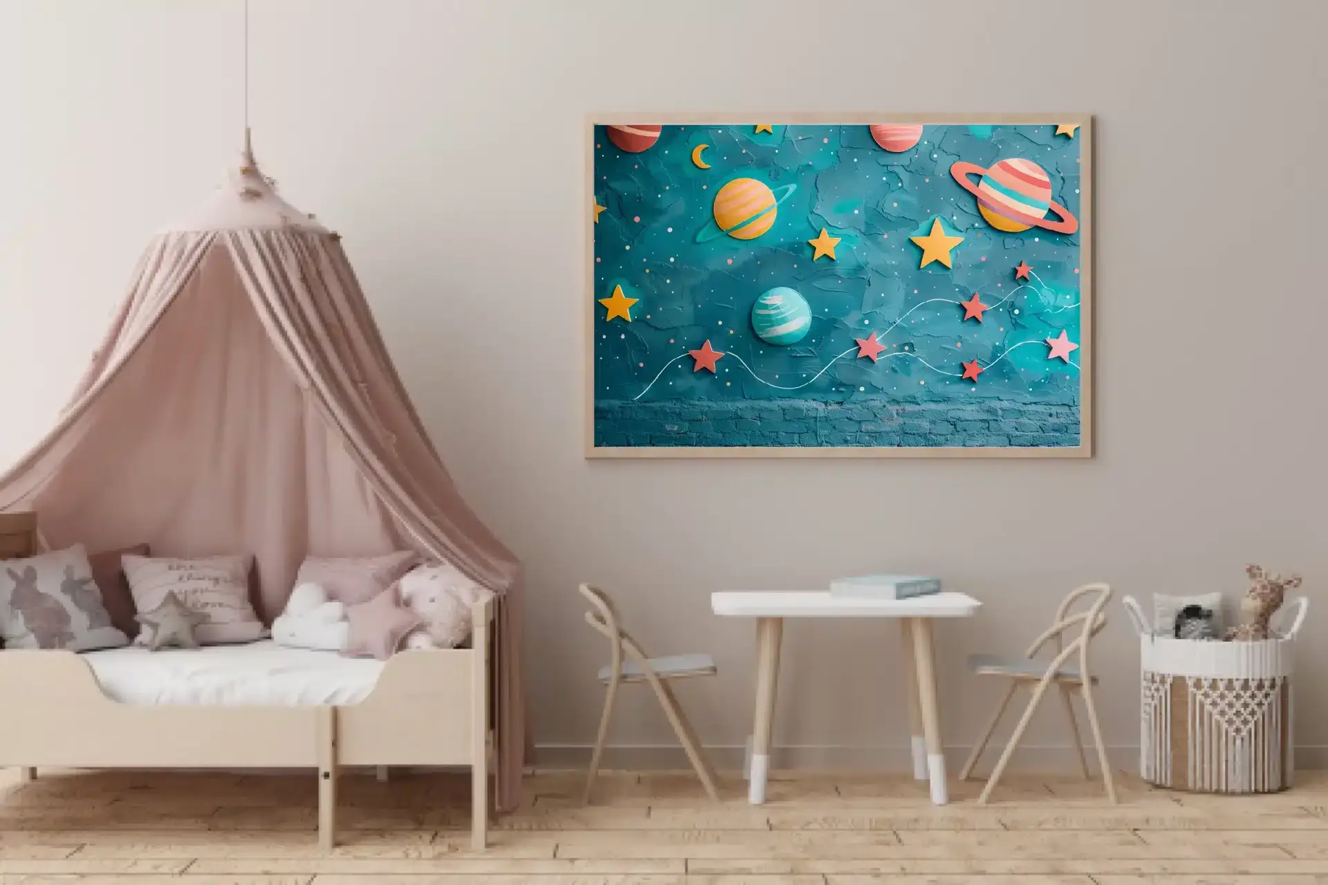 Playful Planets And Stars Plakat