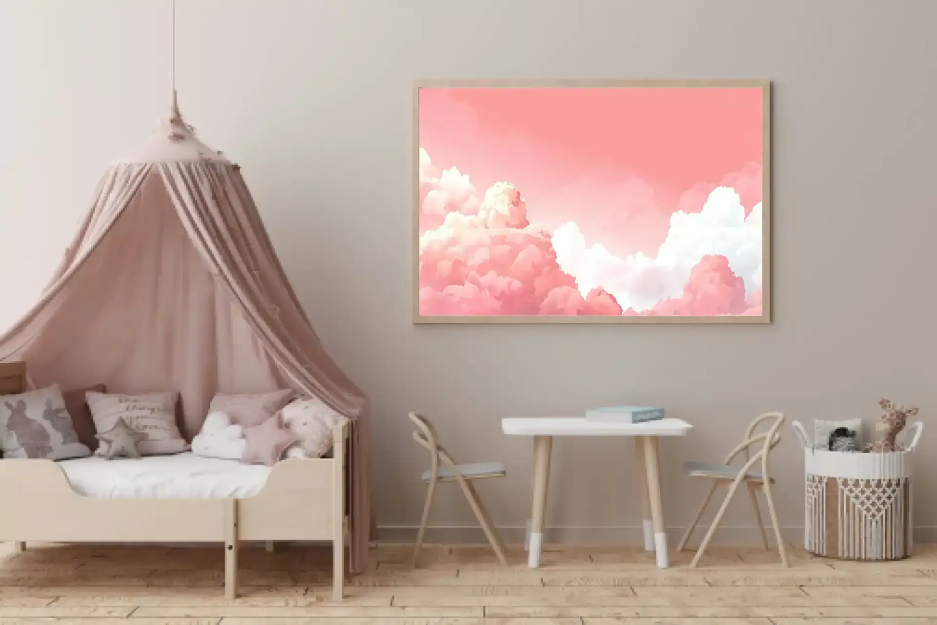 Dreamy Pink Cloudscape Plakat