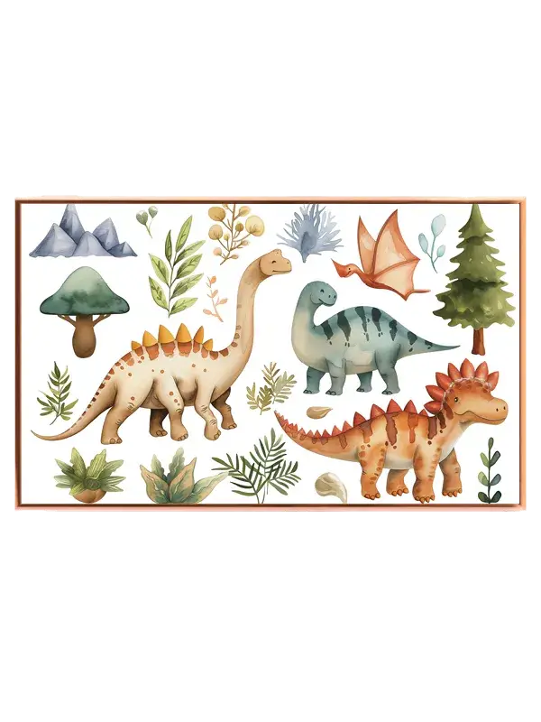 Playful Friendly Dinosaur Friends Plakat