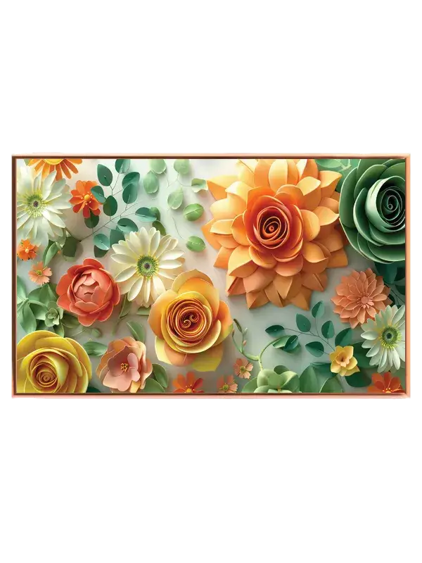 Cheerful Paper Flower Garden Plakat