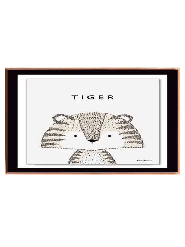 Gentle Baby Tiger Illustration Plakat