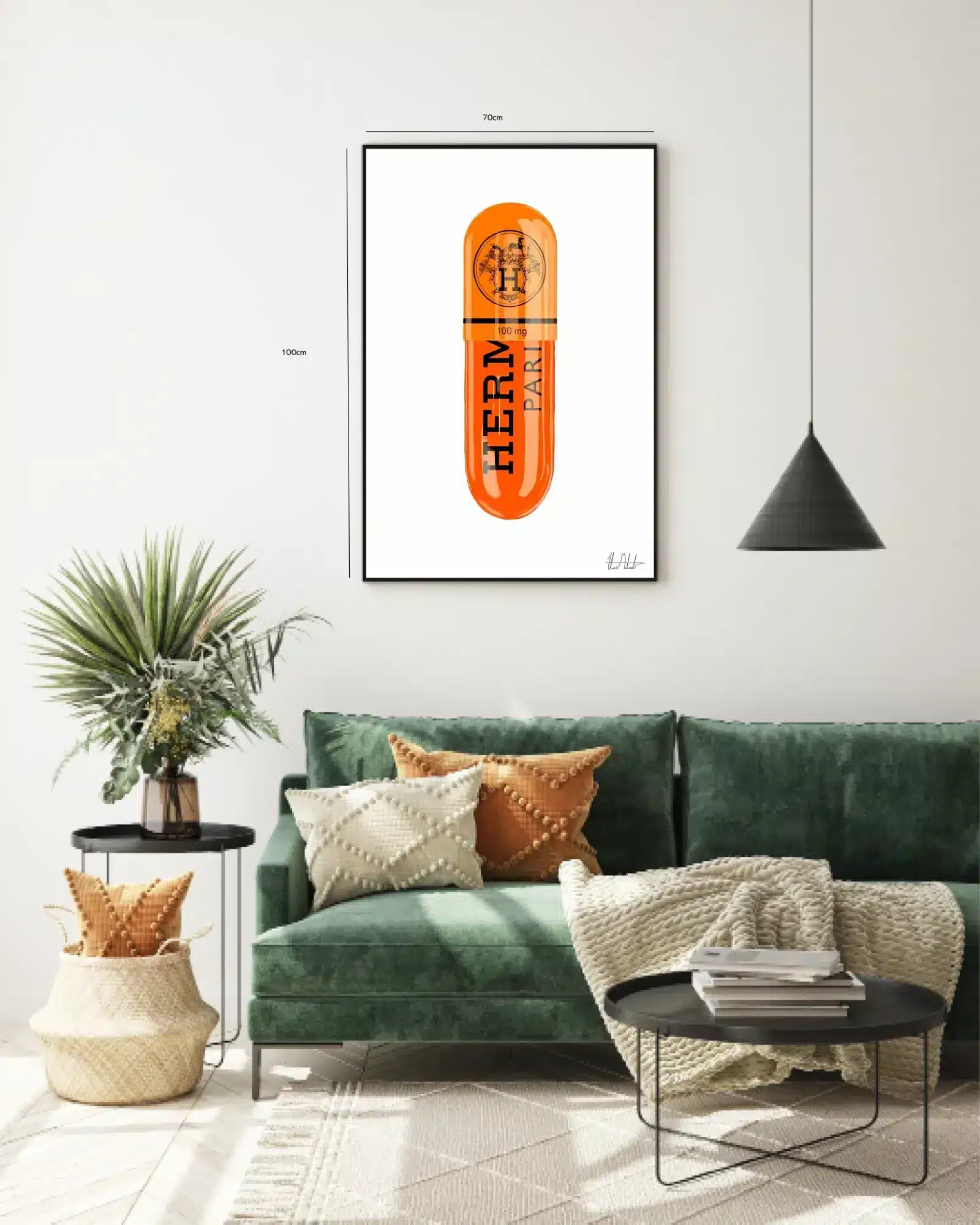 Kapsel med typografi logo farveflader