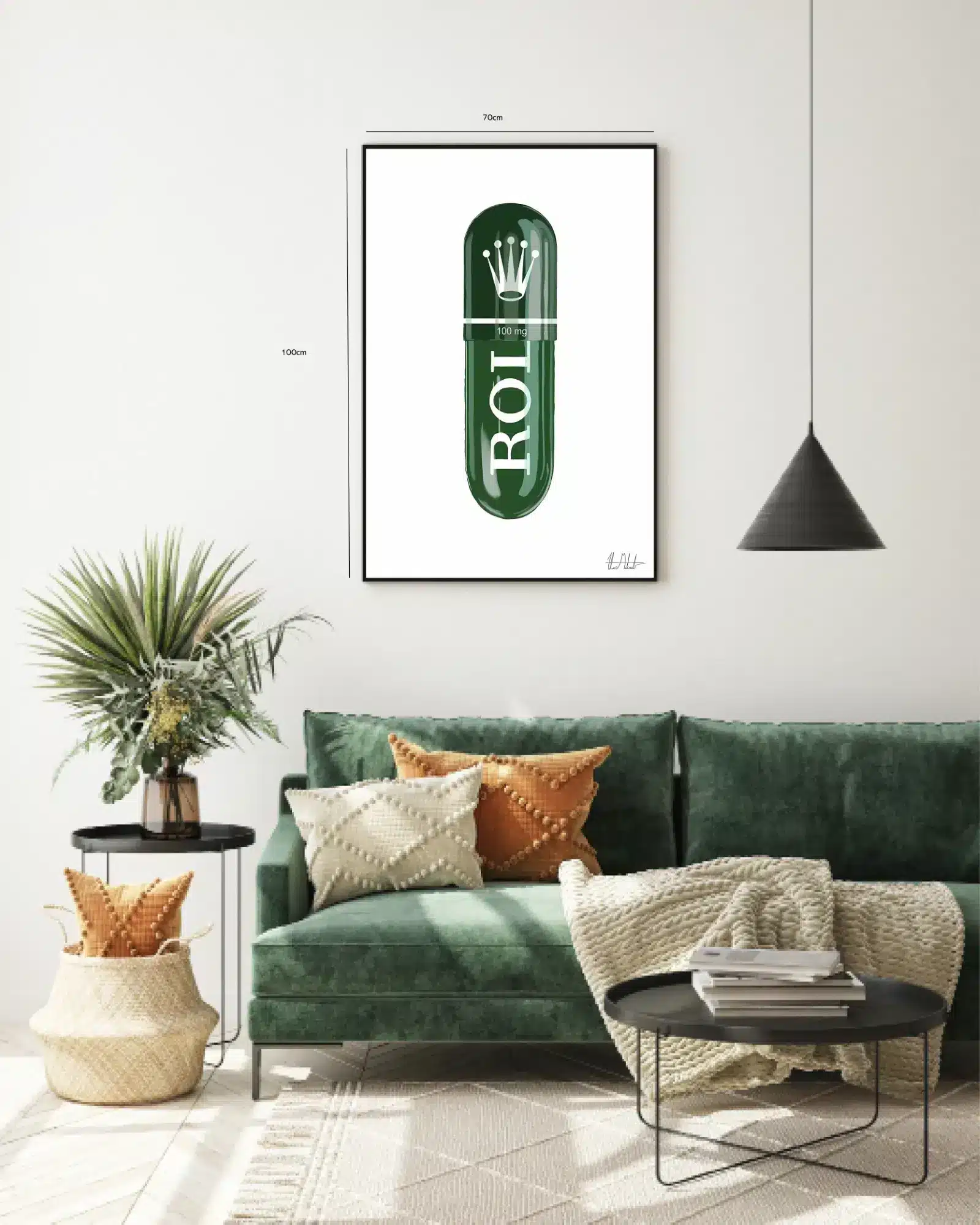Kapsel krone tekst med typografi signatur
