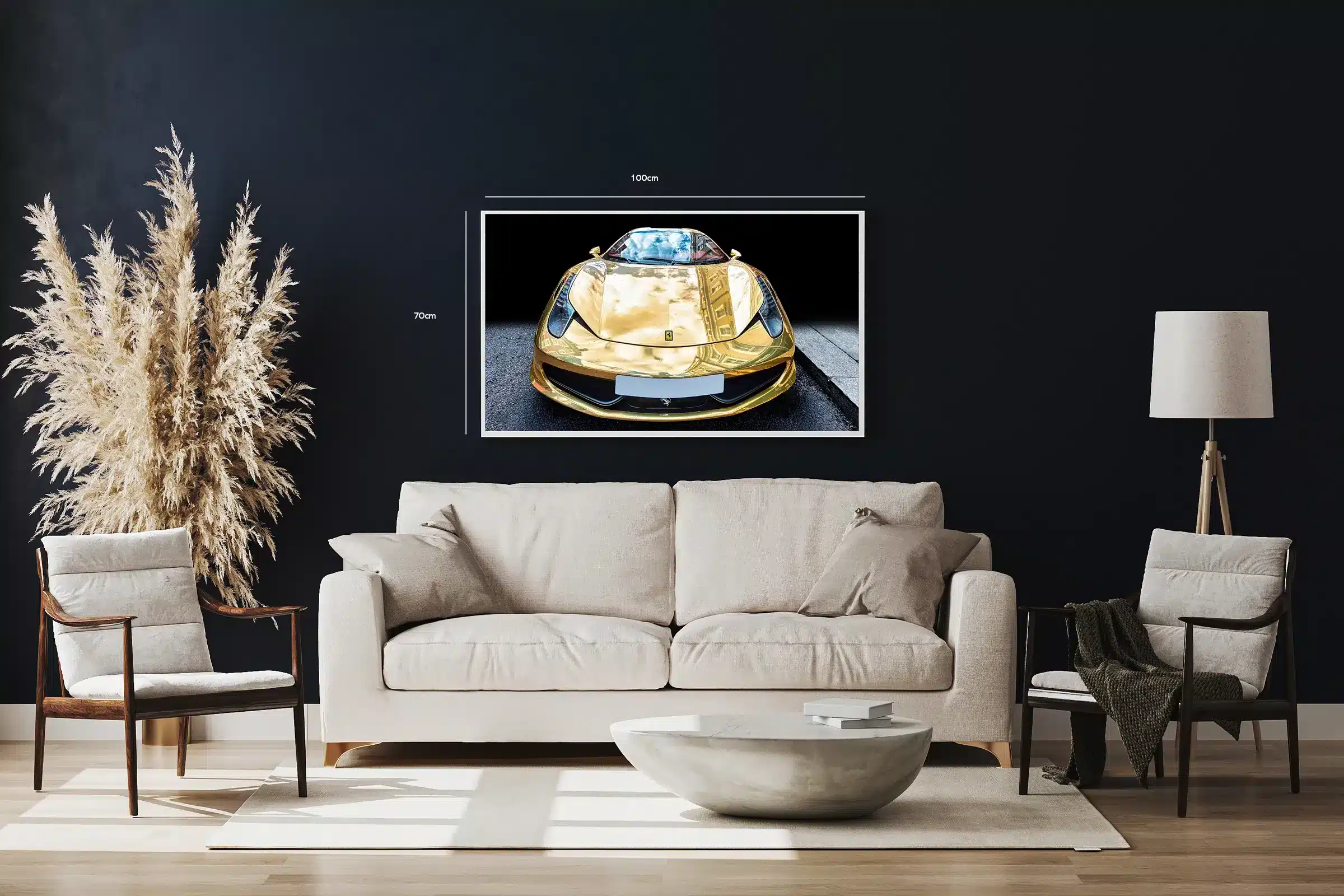 Gylden Ferrari Sportsvogn