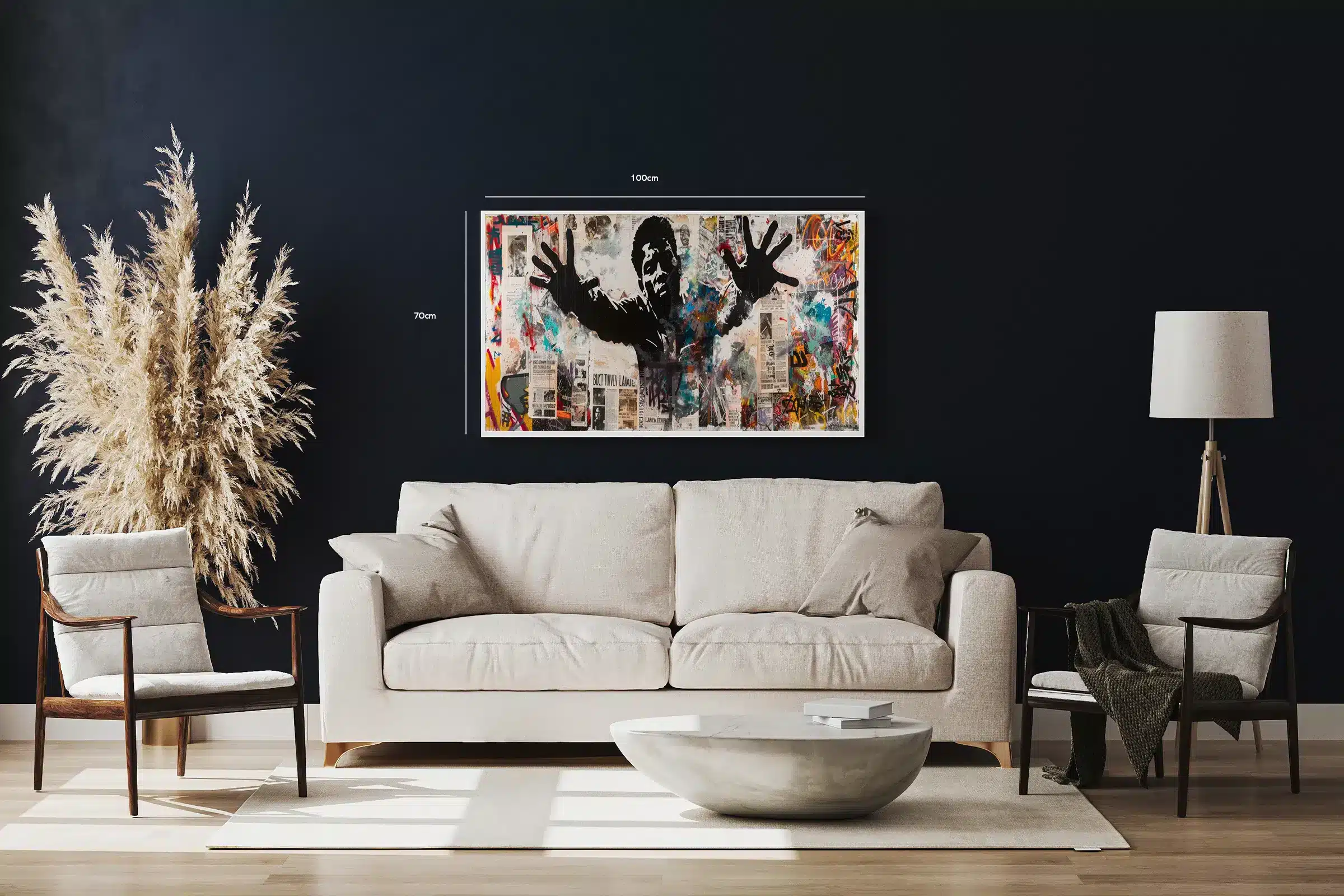 Neon Stencil Kontur Plakat