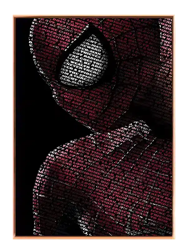 Spider-man Tekst Silhuet Portræt