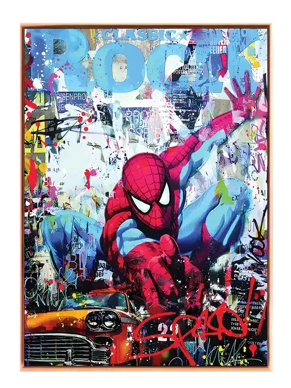 Spider-man i Graffiti Collage