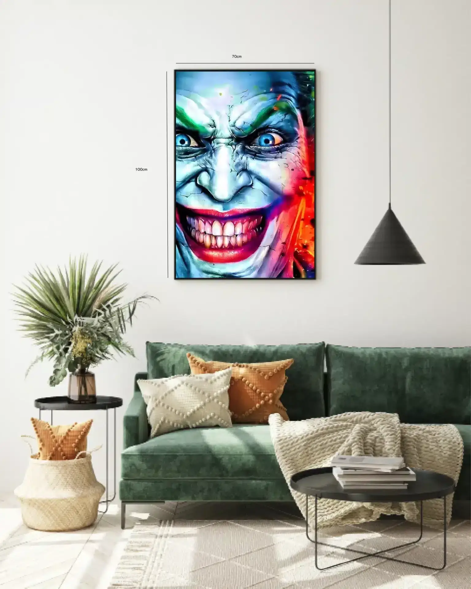 Intenst Joker Portræt i Neon