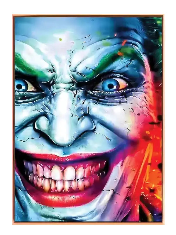 Intenst Joker Portræt i Neon