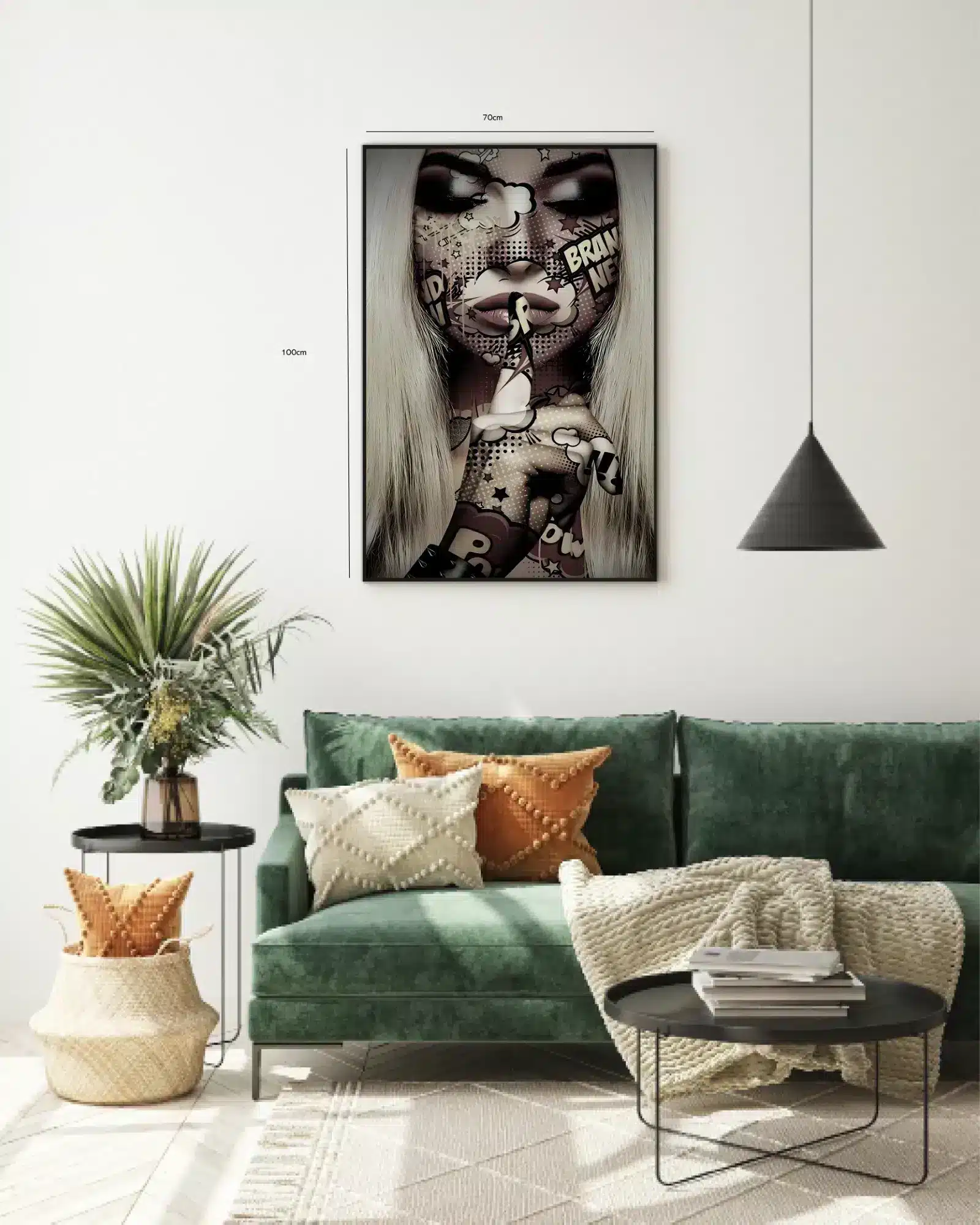 Pop Art Kvinde med Finger