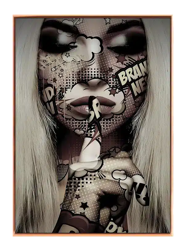 Pop Art Kvinde med Finger