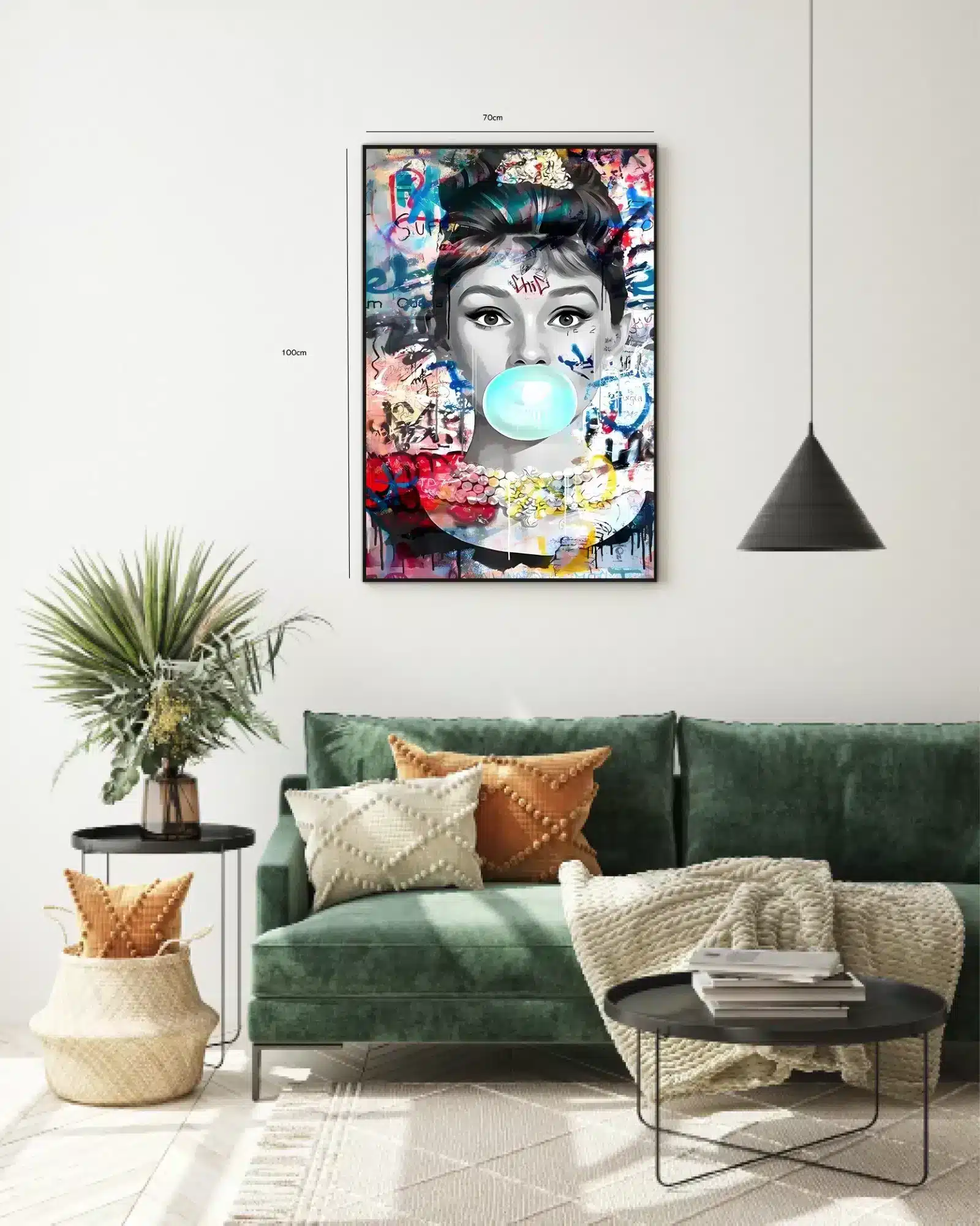 Pop Art Portræt med Tyggegummi