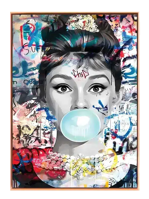 Pop Art Portræt med Tyggegummi