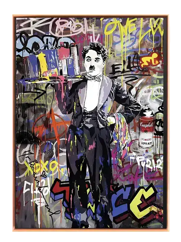 Chaplin med Graffiti og Spray