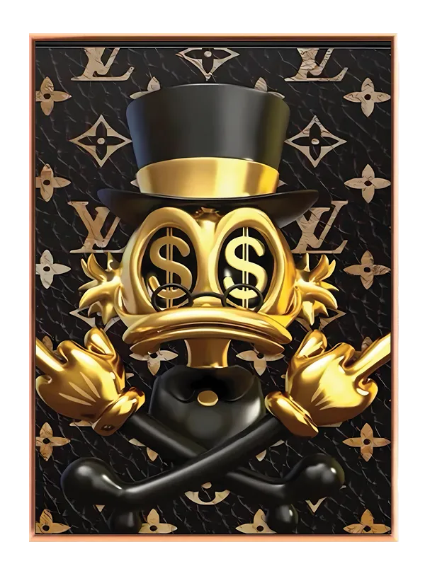 Guld And med Dollartegn