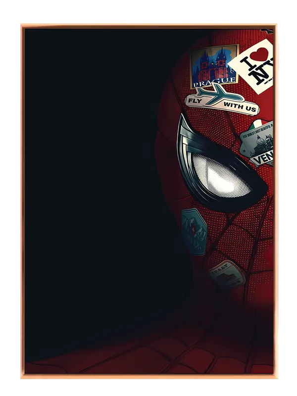 Spider-man Maske med Rejsemærker