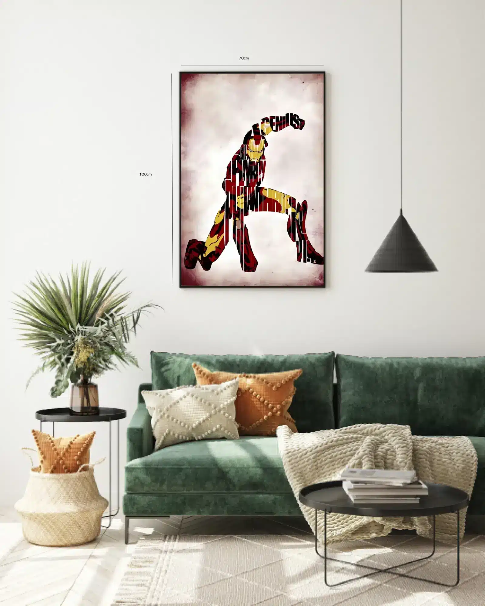 Iron Man Typografi Silhuet