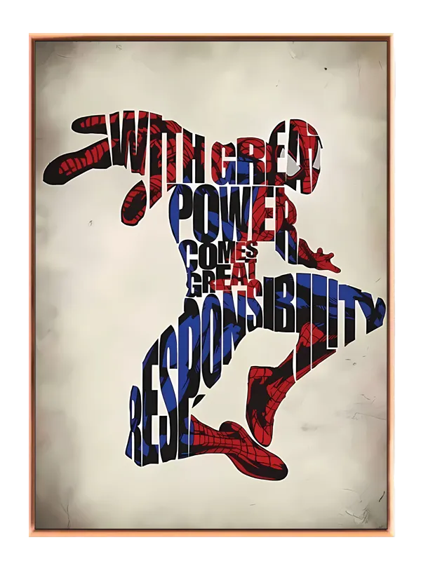 Spider-man Typografi Silhuet Citat