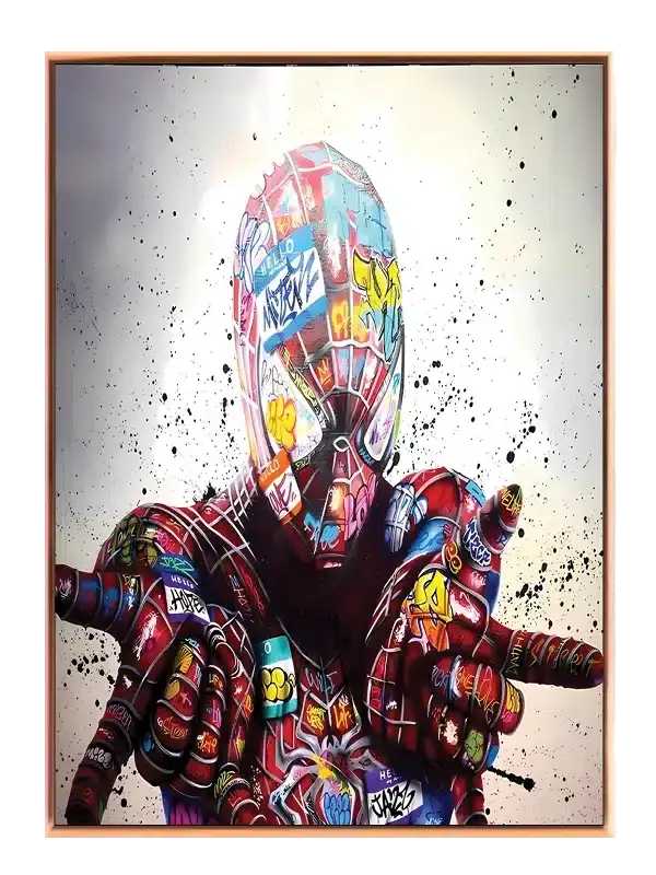 Graffiti Spider-man med Fingerguns