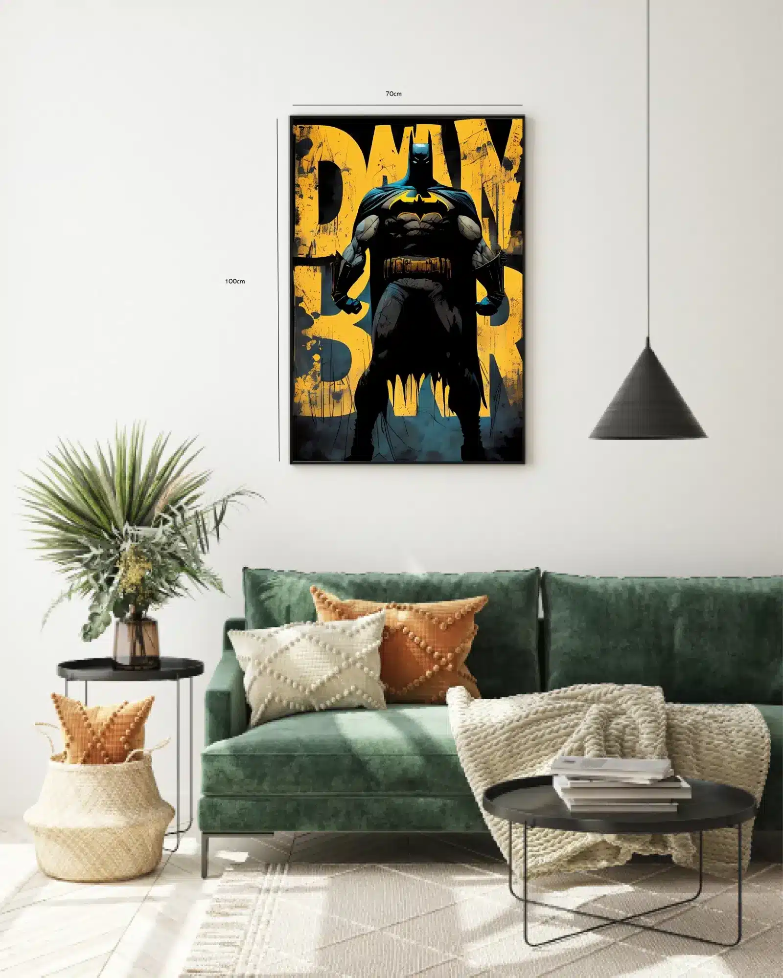 Batman Silhuet med Gul Typografi