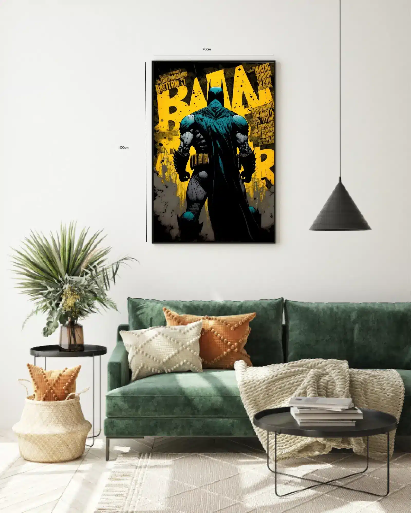 Batman Silhuet Mod Gul Typografi