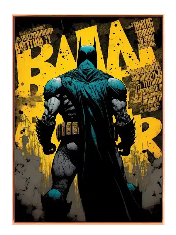 Batman Silhuet Mod Gul Typografi
