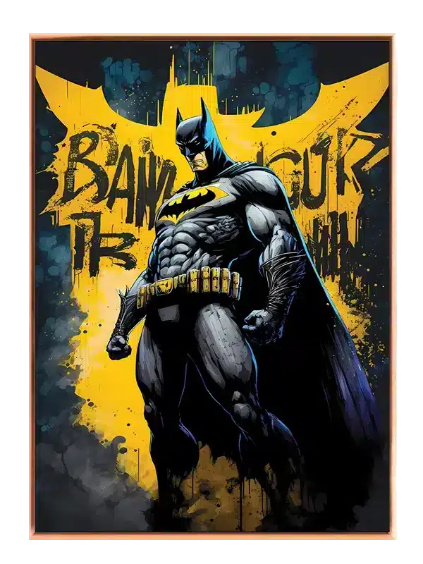 Batman Silhuet med Gul Baggrund