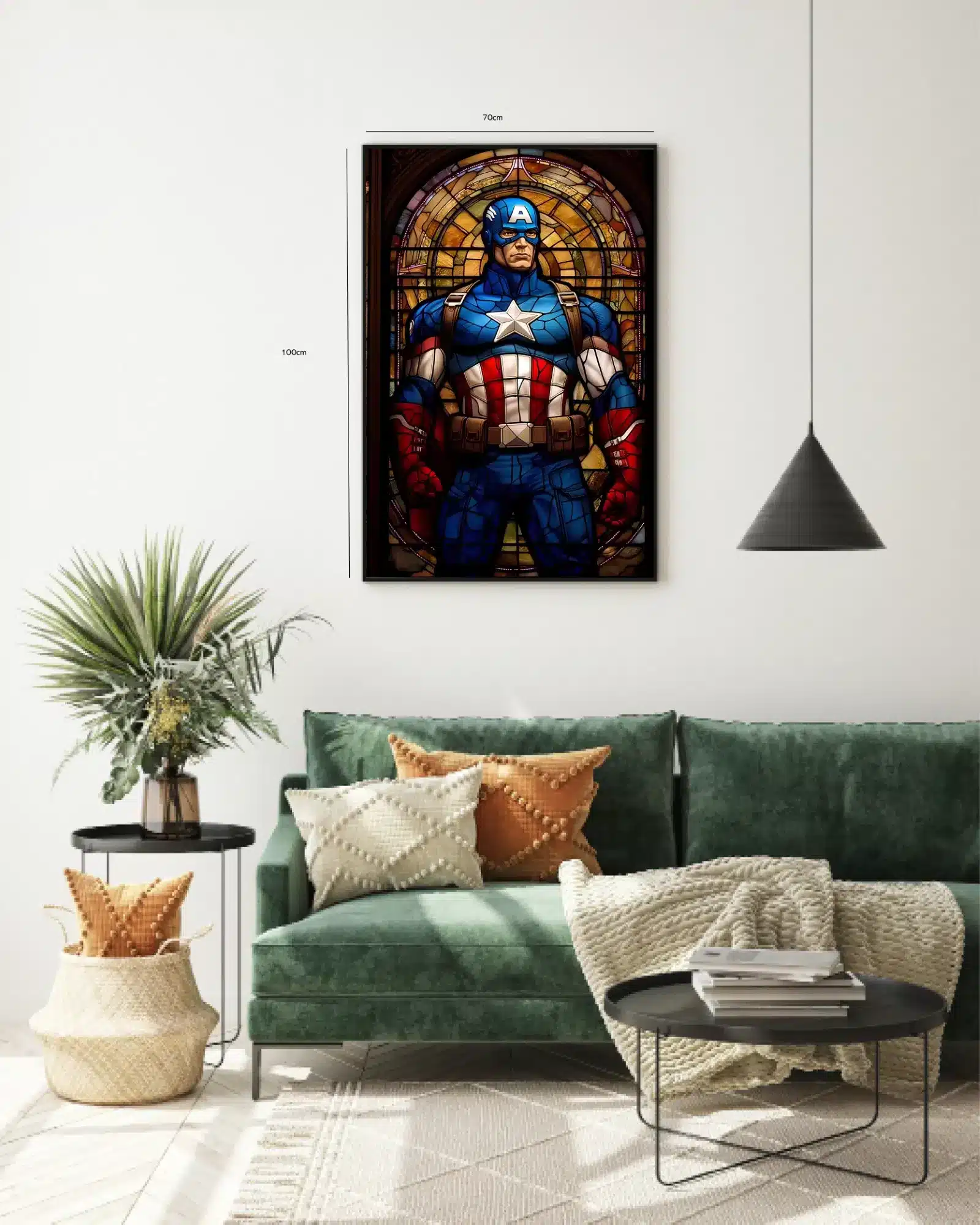 Captain America Glasmaleri Portræt
