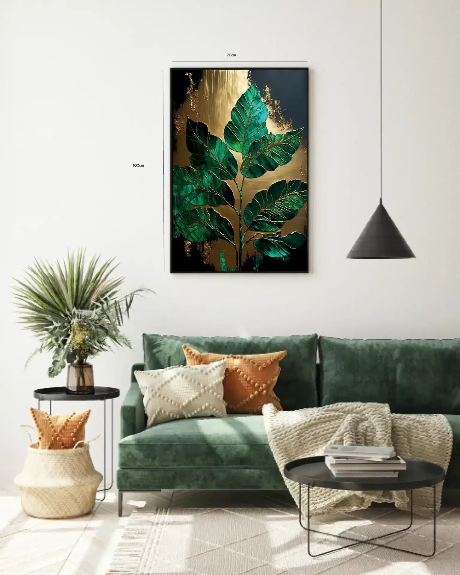 Emerald Vein Leaves Plakat