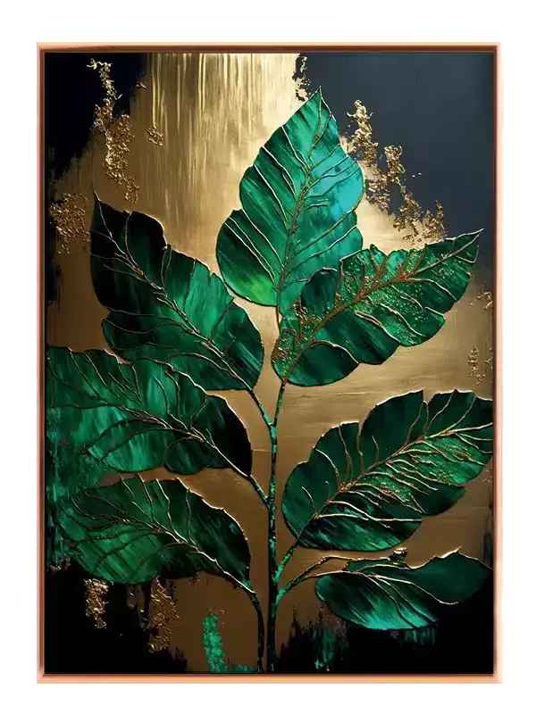 Emerald Vein Leaves Plakat