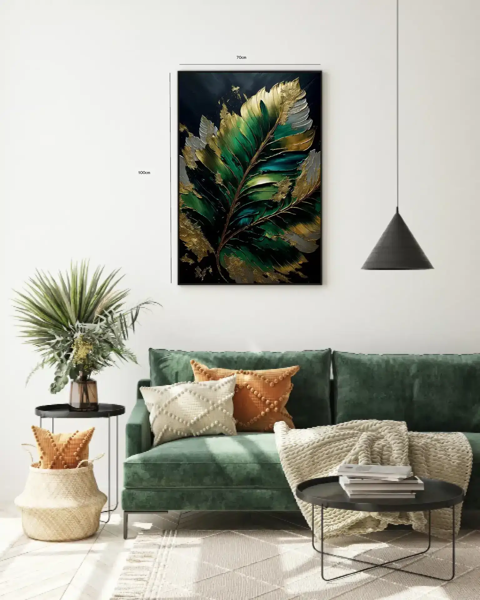 Emerald Leaf Veins Plakat