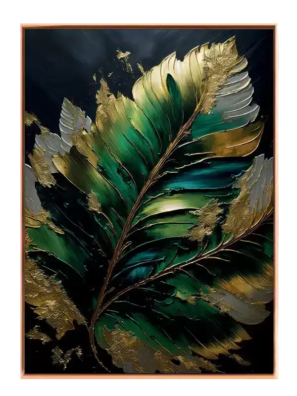Emerald Leaf Veins Plakat
