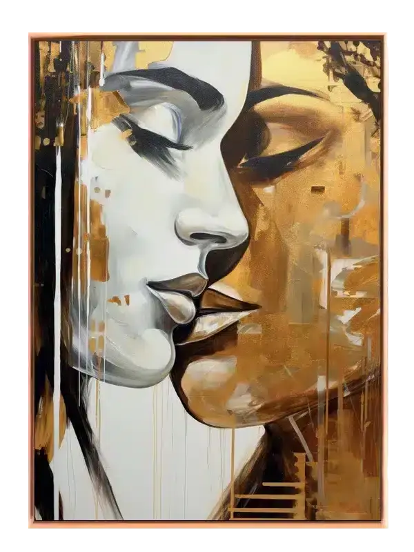 Golden Embrace Faces Plakat