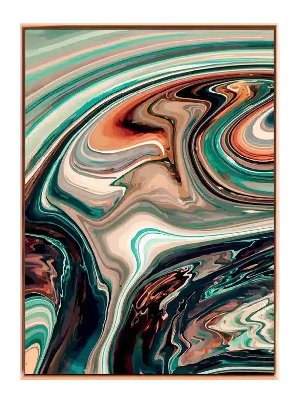 Emerald Swirl Contours Plakat