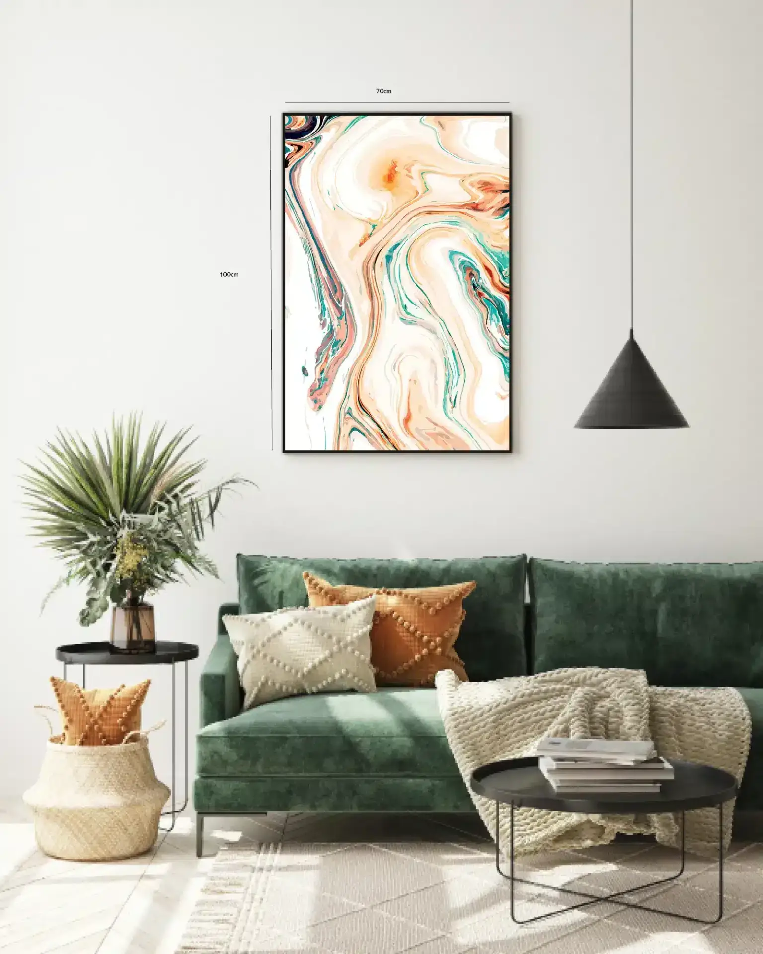 Marbled Flow Contours Plakat