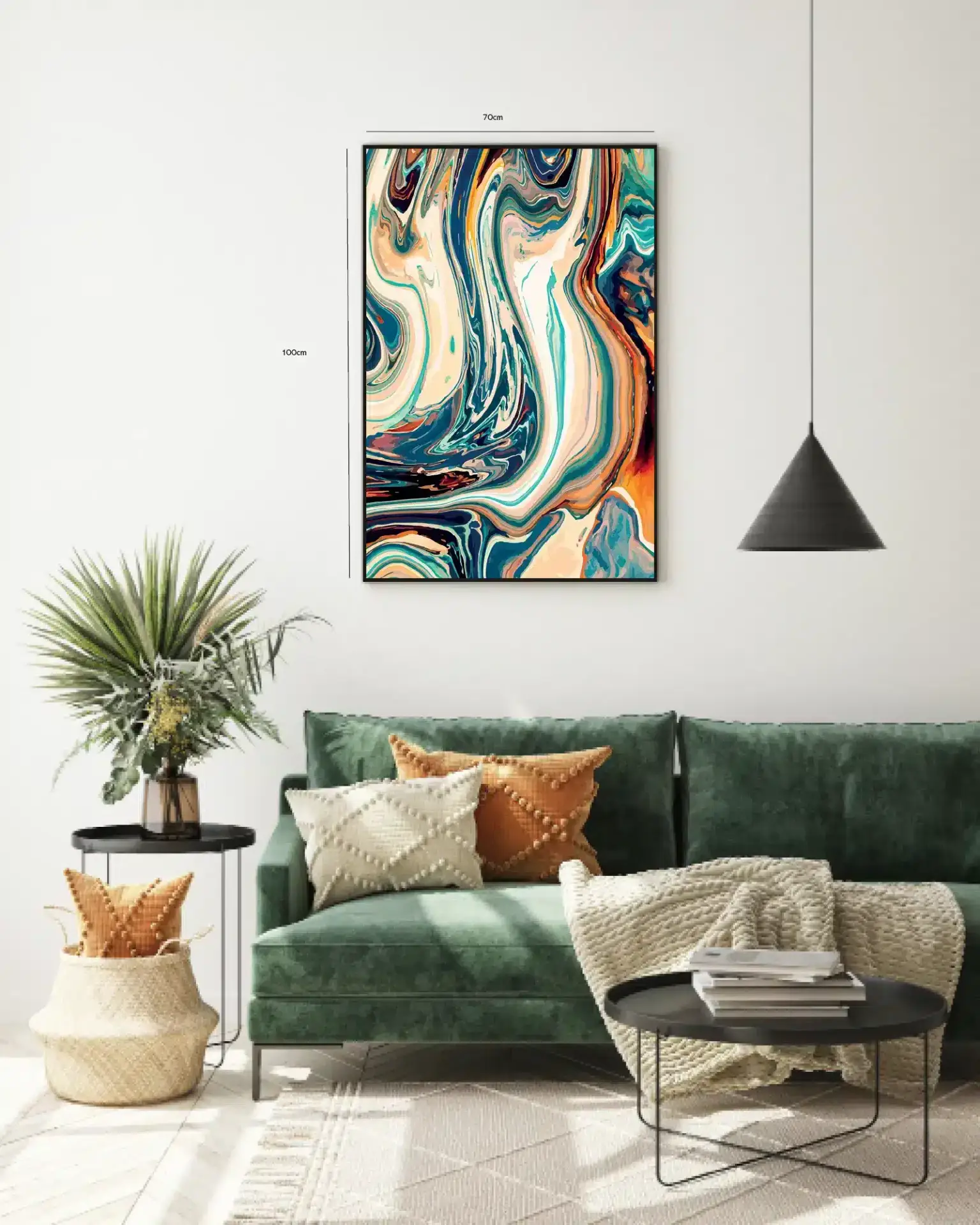Vivid Fluid Contours Plakat