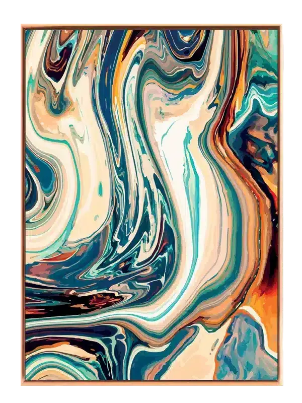 Vivid Fluid Contours Plakat