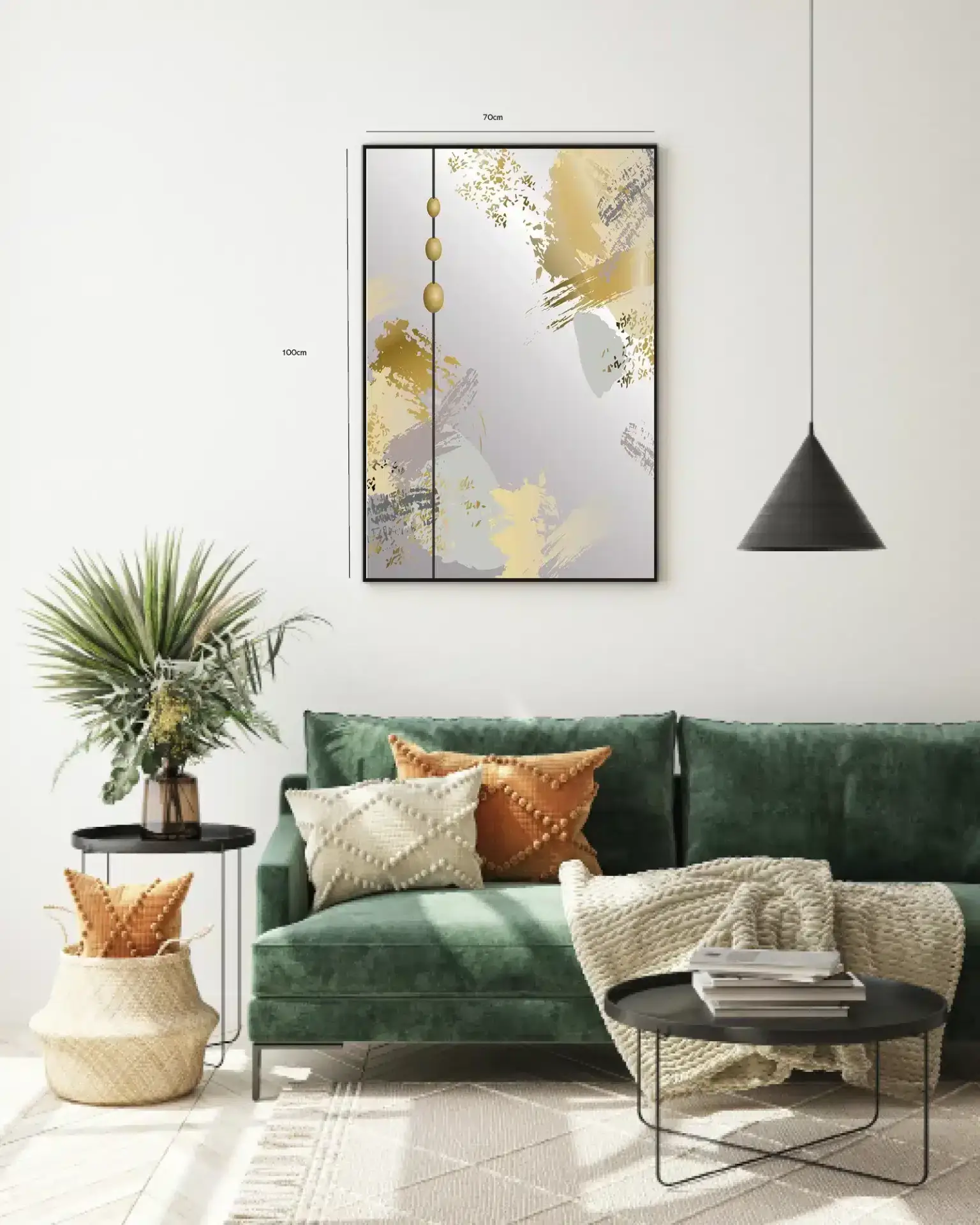 Golden Abstract Strokes Plakat
