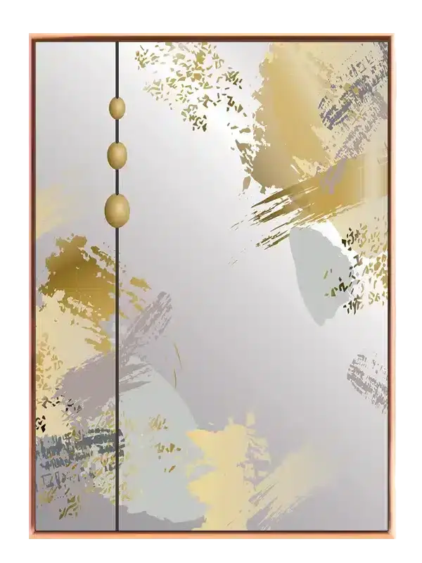 Golden Abstract Strokes Plakat