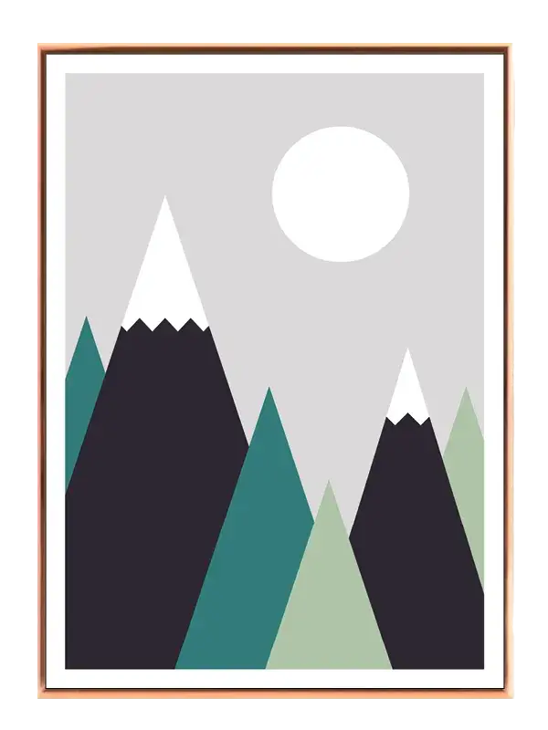 Mountain Peak Layers Plakat