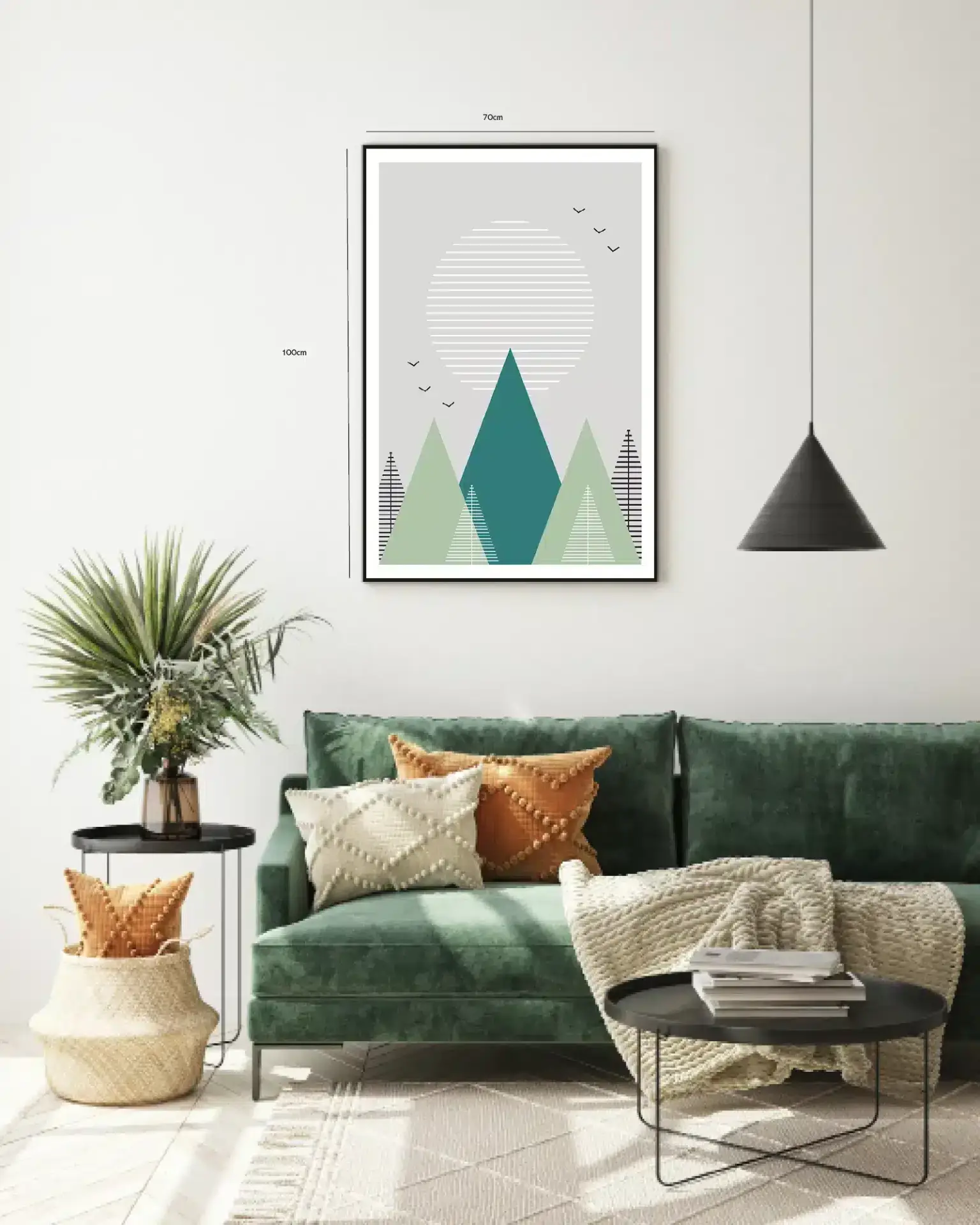 Layered Mountain Silhouettes Plakat