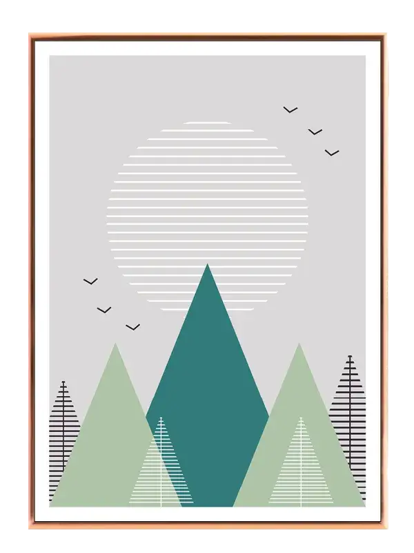 Layered Mountain Silhouettes Plakat