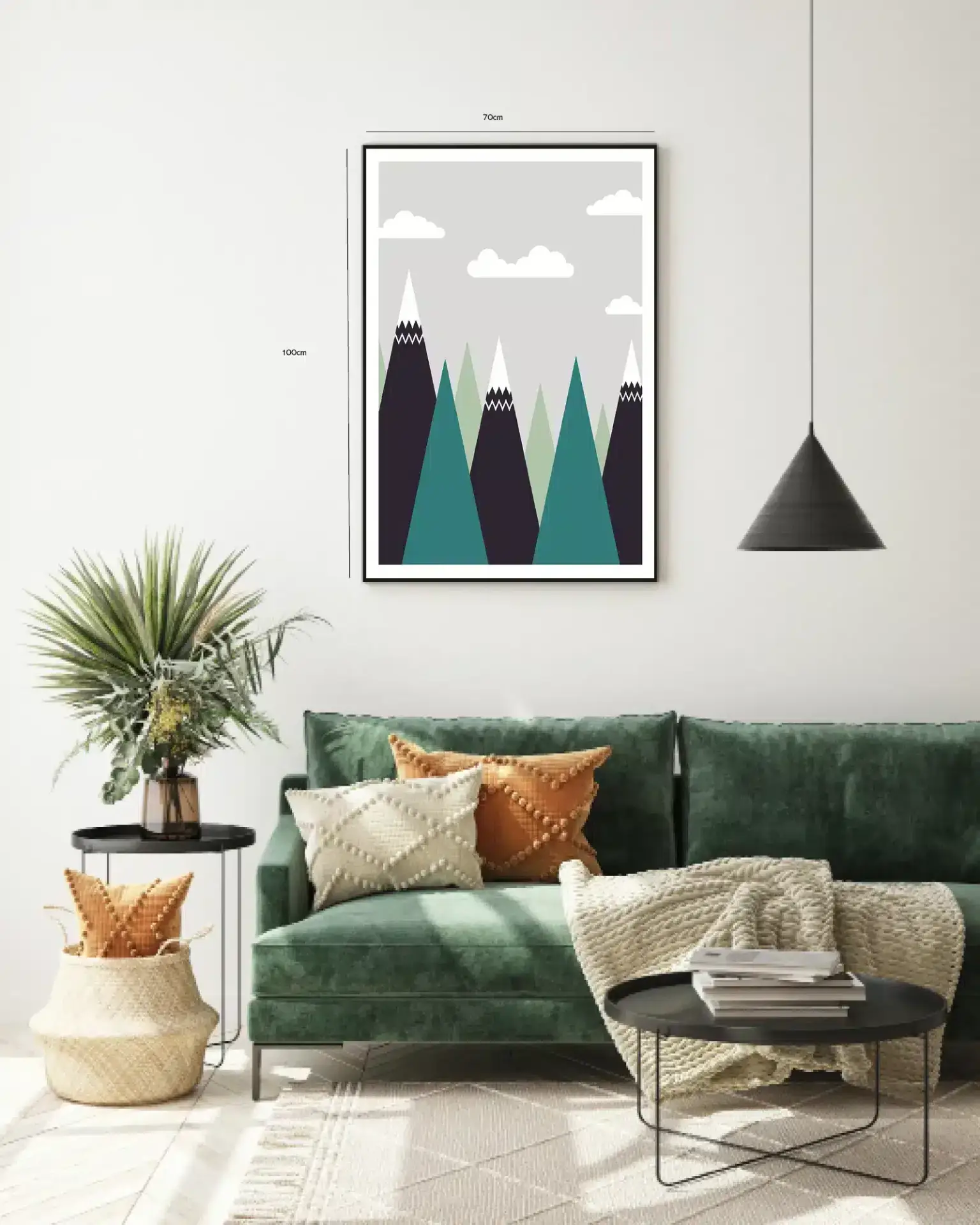 Zigzag Mountain Peaks Plakat
