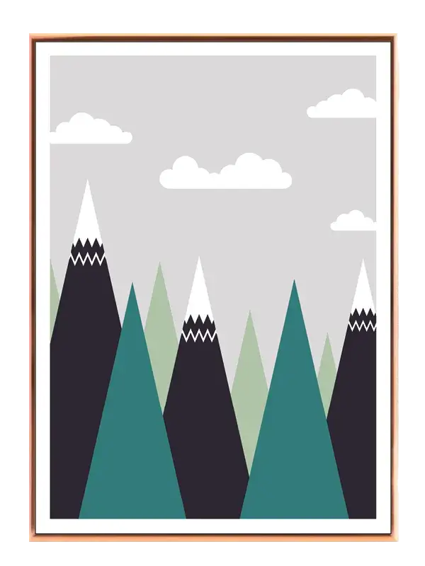 Zigzag Mountain Peaks Plakat