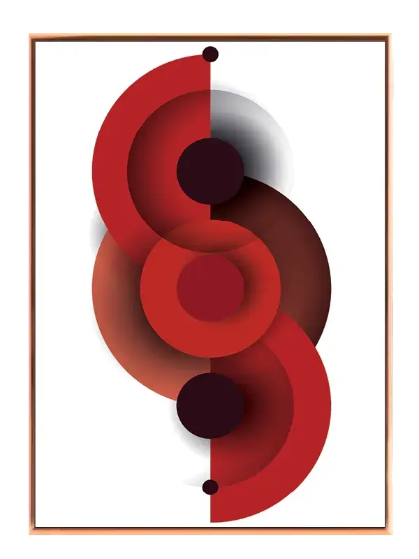 Crimson Orb Contours Plakat