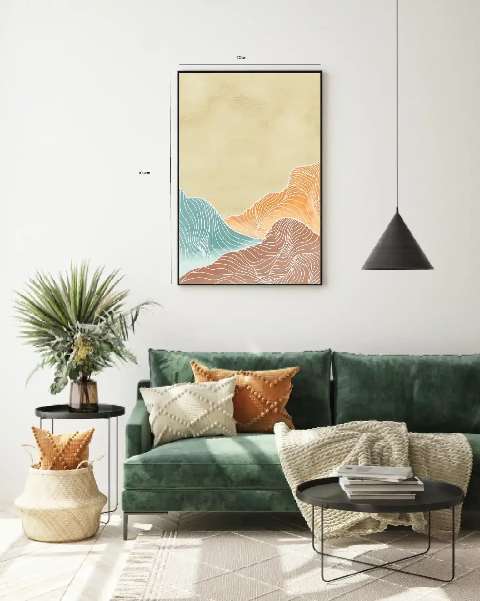 Flowing Contour Hills Plakat
