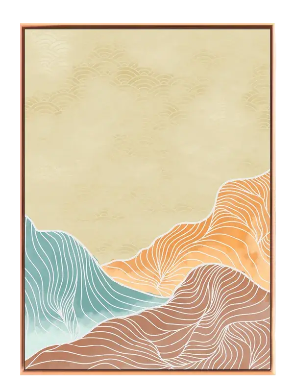 Flowing Contour Hills Plakat